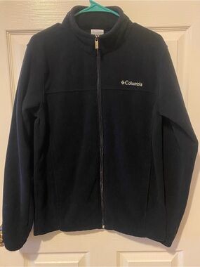 Columbia womens Navy Full-Zip Fleece Jacket with Stand Collar